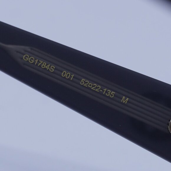 Gucci GG1784S 001 Sunglasses Dark Grey Cat Eye Frame, Grey Lenses - Picture 6 of 11